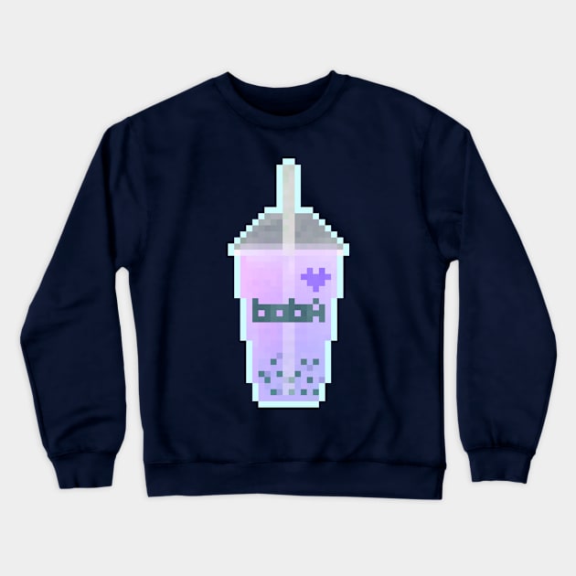 Pixel Boba - Berry Mint Crewneck Sweatshirt by dbnibbles